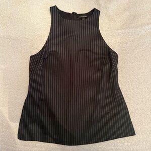 Banana Republic Black Pinstripe Sleeveless Top